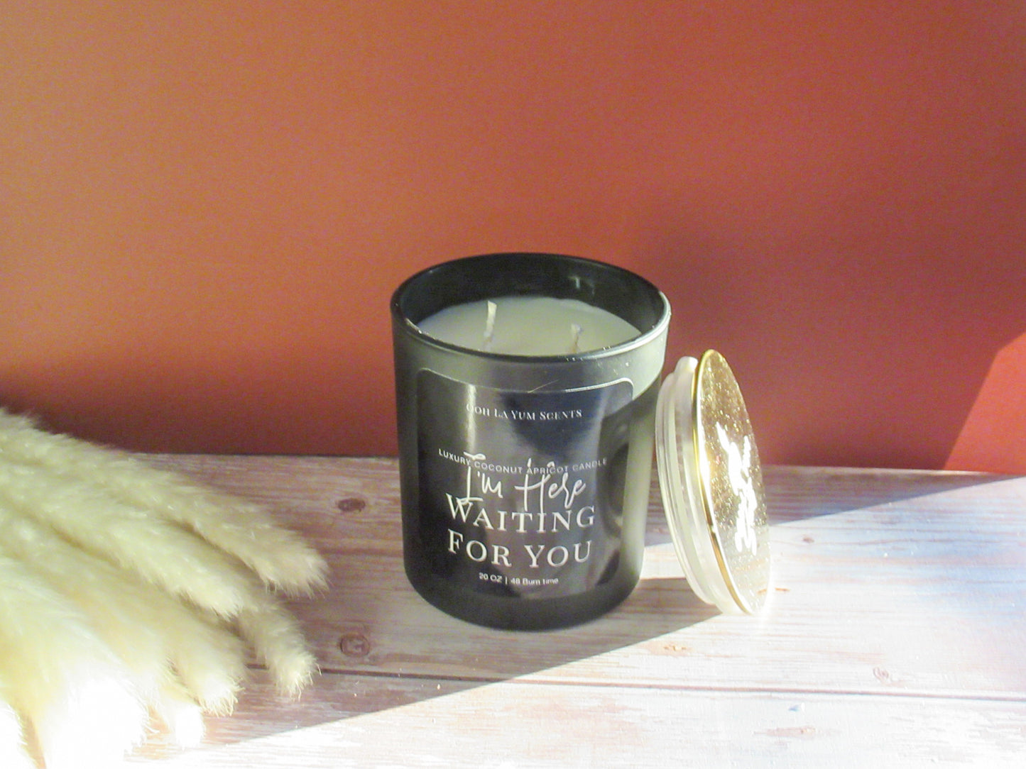 I'm here waiting for you candle 15 oz jar